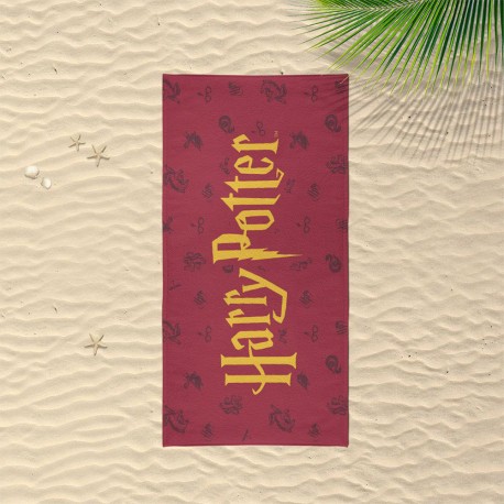 Serviette de plage Harry Potter Rouge et Or