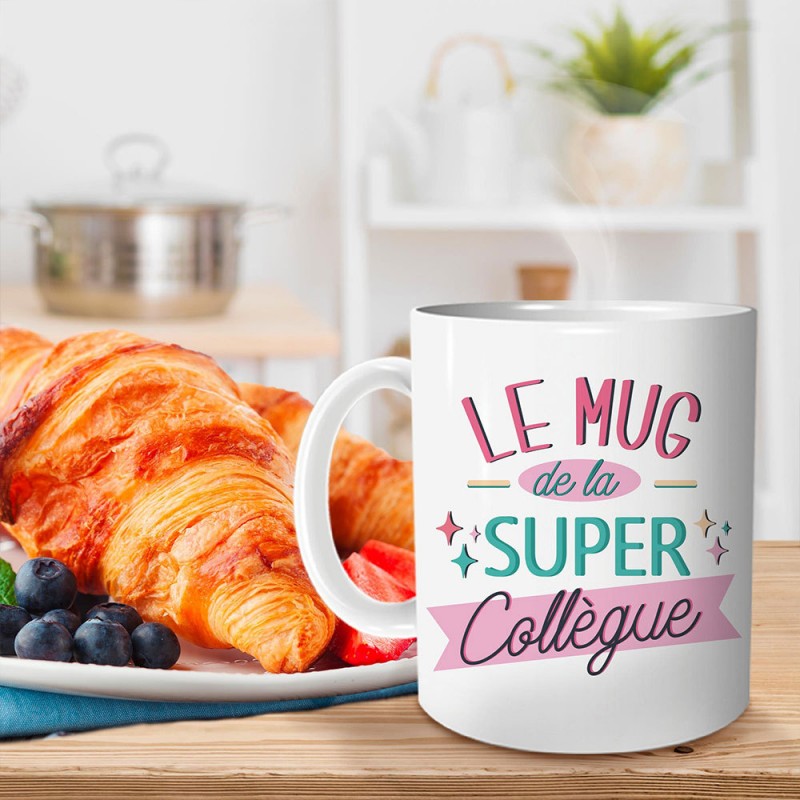 Mug super collègue personnalisable - Tasse super collègue - Cadeau collègue