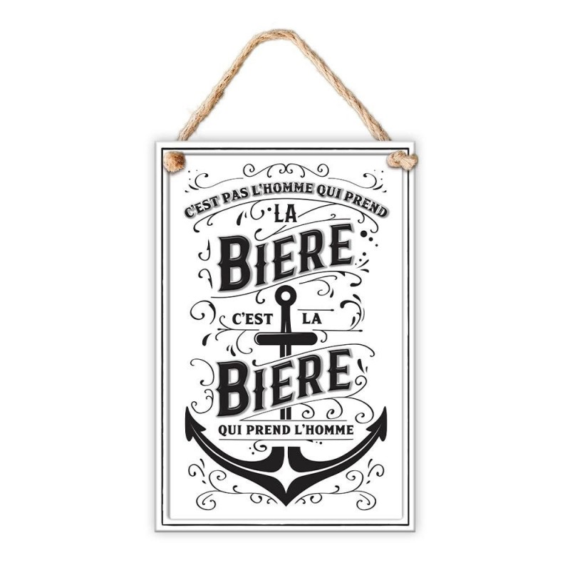 Plaque déco murale en métal avec slogan « La prière du Pastis » sur Cadeaux  et Anniversaire