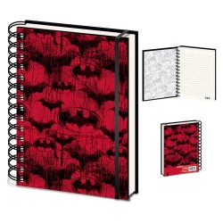 Carnet de Notes Batman Chauve-Souris Rouge et Noir