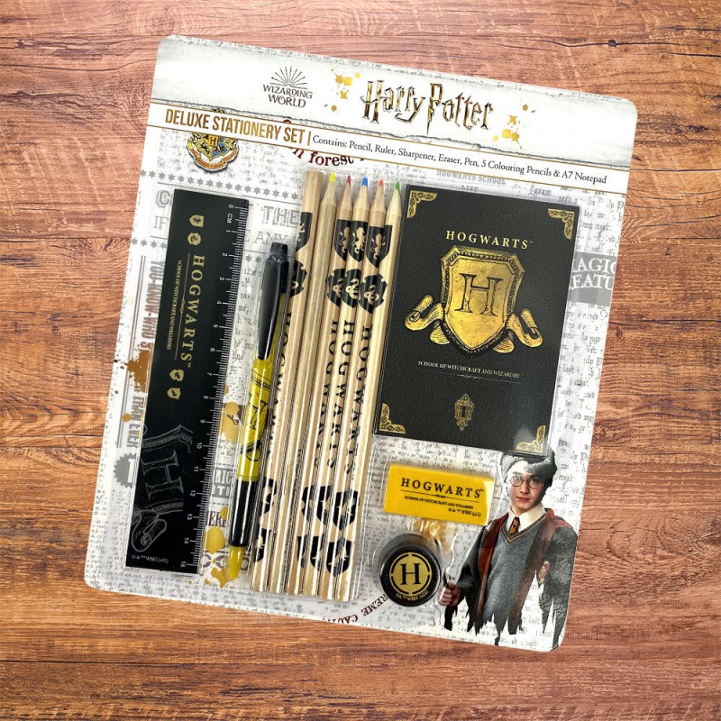 Set de Papeterie Harry Potter Deluxe Poudlard Noir et Or sur Rapid Cadeau