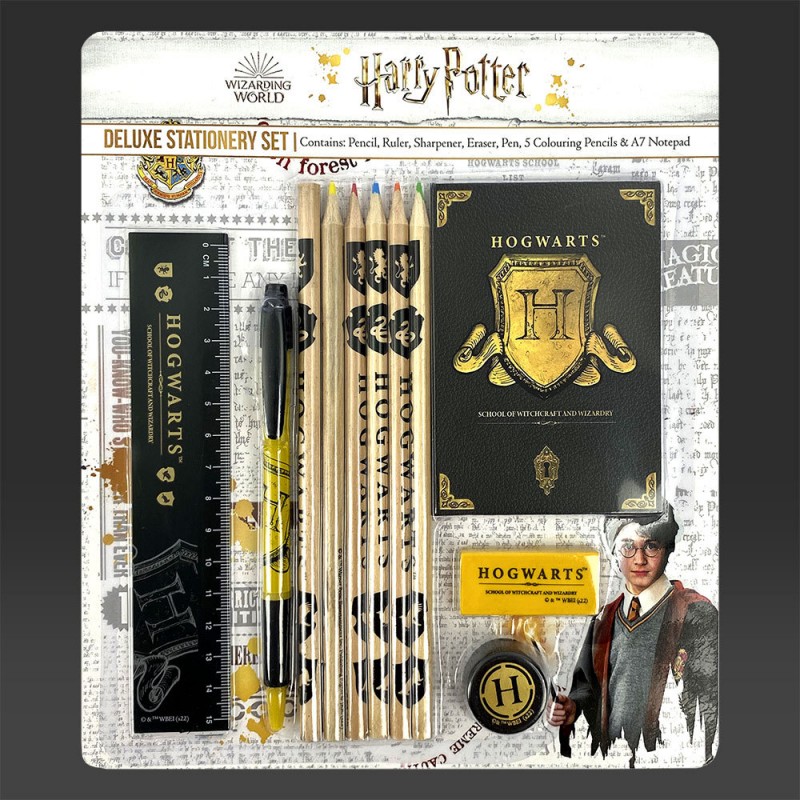 Set de Papeterie Harry Potter Deluxe Poudlard Noir et Or sur Rapid Cadeau