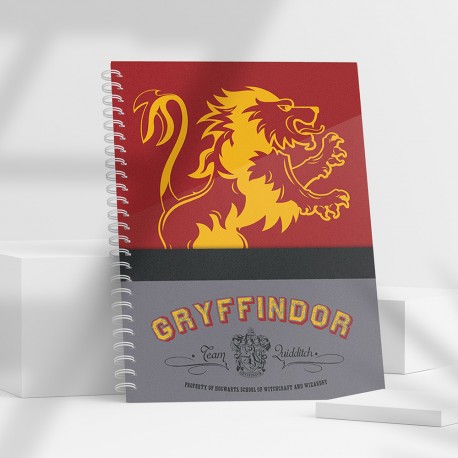 Carnet Spirales A4 Harry Potter Lion Gryffondor