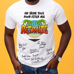 T-Shirt Retraite Dédicace avec Marqueur