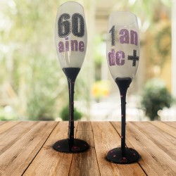 Flûte à Champagne Anniversaire en Verre