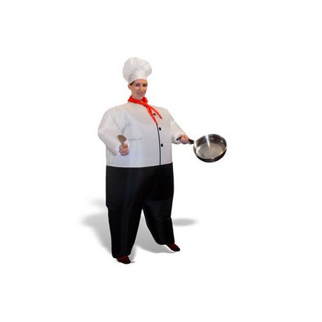 En voilà un beau chef cuisinier bedonnant ! Faites rire vos amis en entrant dans ce costume gonflable original qui va booster vos soirées déguisées !