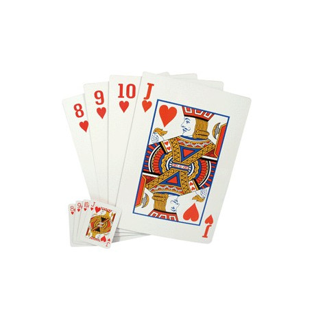 Jouez avec un jeu de cartes géant pour ne rien louper de votre partie ! Vos parties de poker ou belote ne seront plus les mêmes avec ces cartes géantes qui vont animer vos parties !