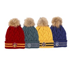 Bonnet Tricot Harry Potter Maison Poudlard à Pompon