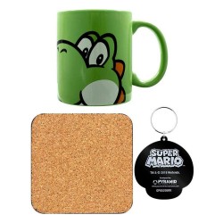 Pack Nintendo Super Mario Yoshi - Tasse, Sous-Verre et Porte-Clés