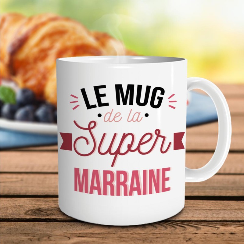 Super marraine : mug original pour sa marraine sur Rapid-Cadeau