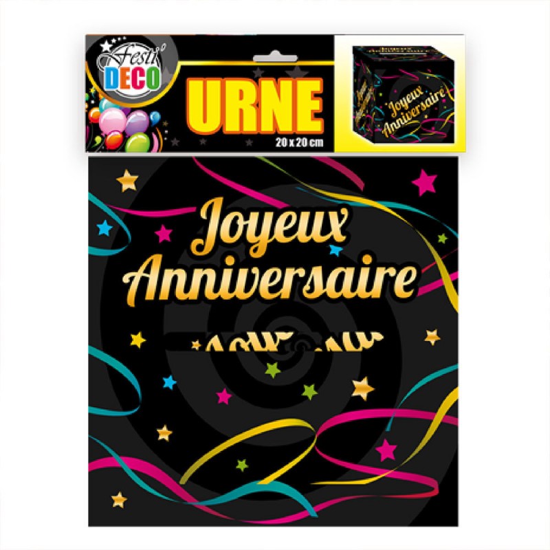 Urne Joyeux anniversaire POP - Achat Les accessoires