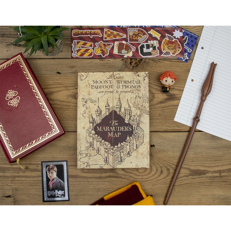 Cahier Harry Potter A5 à l'effigie de la Carte du Maraudeur sur rapid cadeau