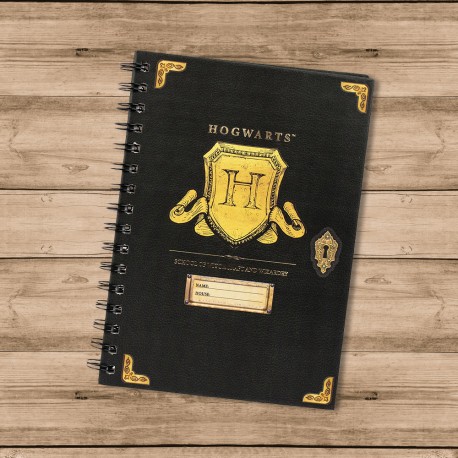 Carnet Spirales Harry Potter Poudlard Noir et Or