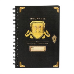 Carnet Spirales Harry Potter Poudlard Noir et Or