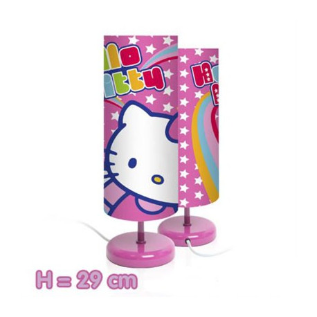 lampe de chevet hello kitty rose et étoilée