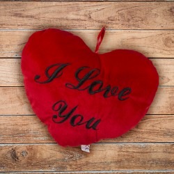 Coussin Cœur Rouge I Love You 35 cm