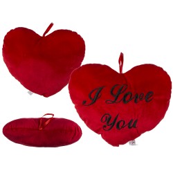 Coussin Cœur Rouge I Love You 35 cm