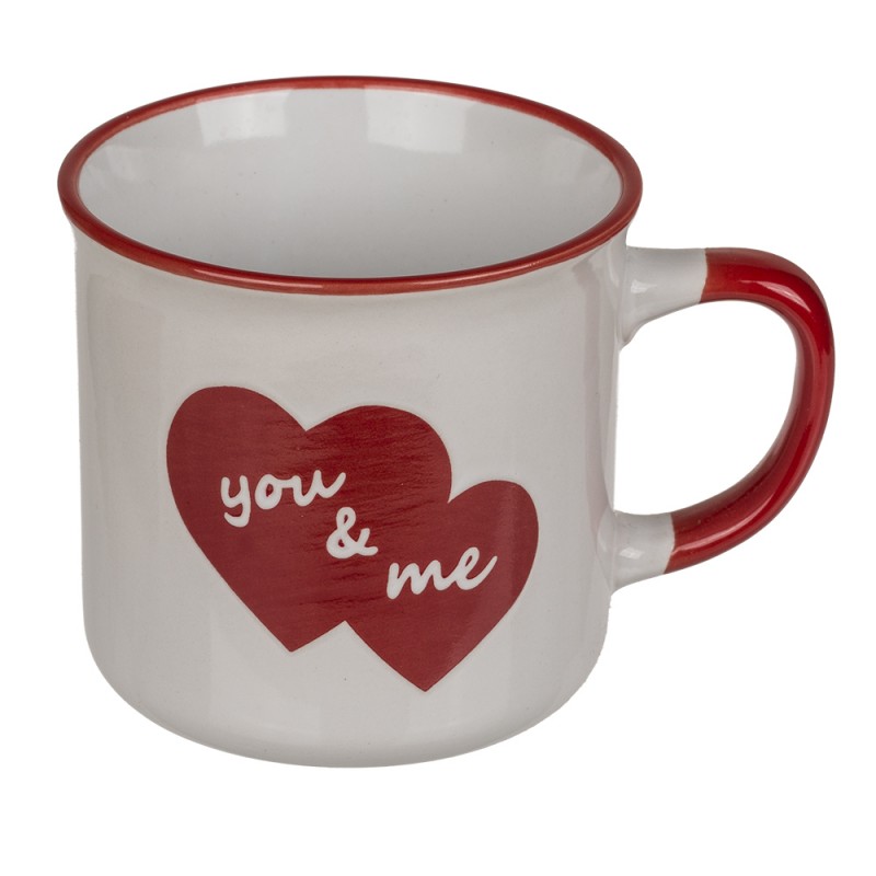 Lot de 2 tasses Love remplies de coeurs en chocolat - Cadeau couple