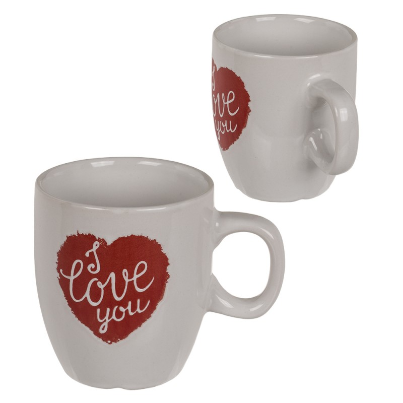 Lot de 2 tasses Love remplies de coeurs en chocolat - Cadeau couple