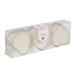 Set de 3 Bougies Cœurs