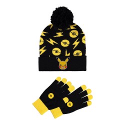 Set Pikachu Pokemon - Gants et Bonnet à Pompon