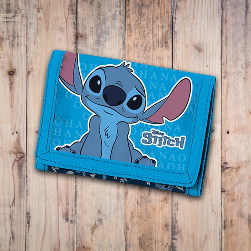 Portefeuille Stitch - bleu avec range carte et pochette zippée - Disney -  bleu - similicuir - pour enfant/adulte