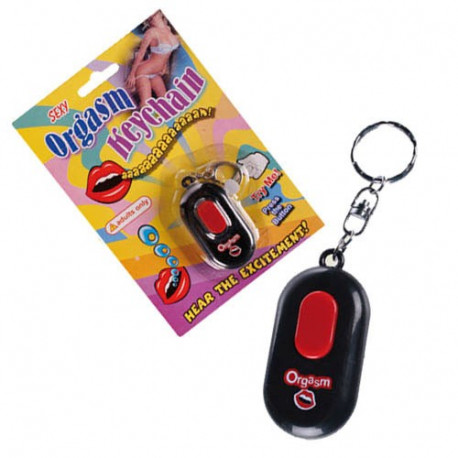 Provoquez des émeutes avec ce porte-clés très original... Appuyez sur le bouton rouge pour déclencher un orgasme instantanément...