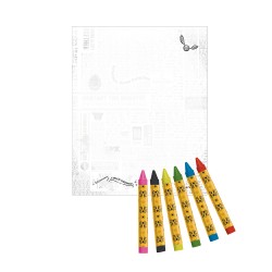 Set 500 Pièces Coloriage, Crayons de Couleur & Stickers