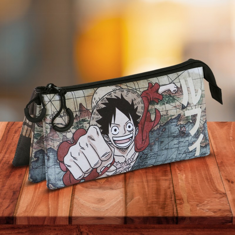 Trousse Triple Compartiment Manga One Piece sur Rapid Cadeau