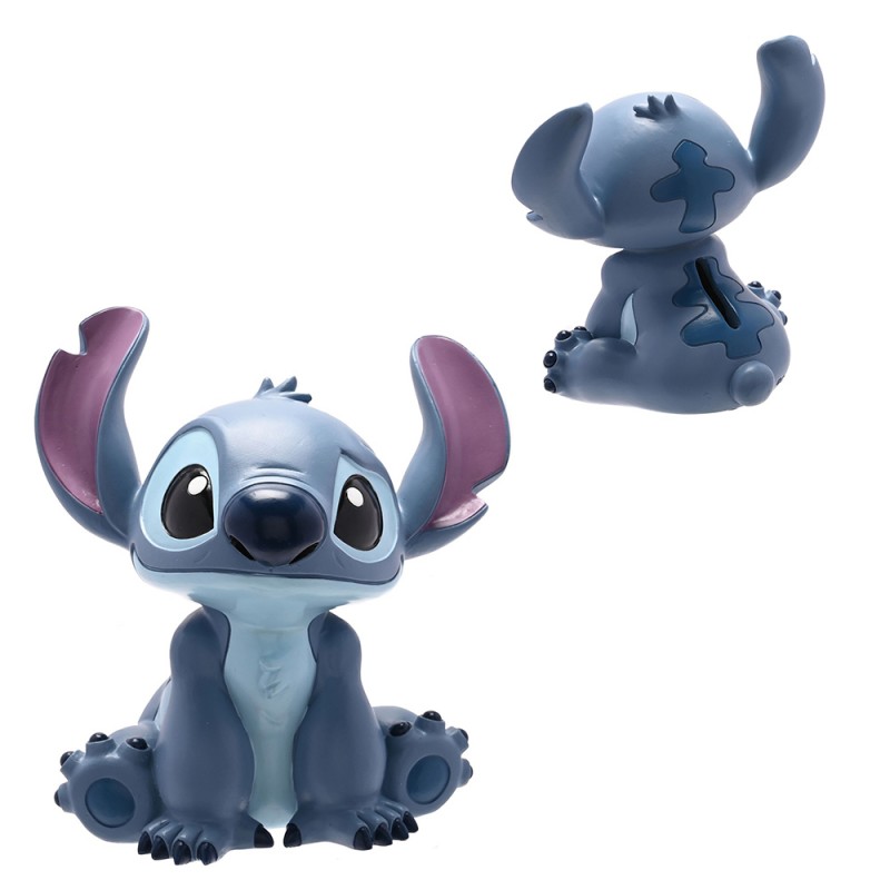 Disney Tirelire Metal M 10x10x12 cm Stitch Lilo & Stitch Bleu