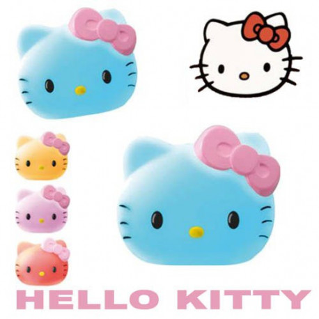 veilleuse tête d'hello kitty multicolore