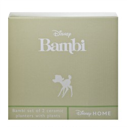 Lot de 2 Plantes en Pot Disney Bambi & Panpan avec Déco Galets