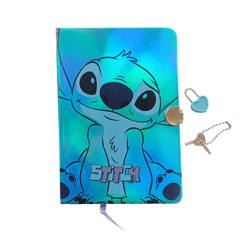 Carnet Secret Stitch Disney Irisé avec Cadenas Cœur sur Rapid Cadeau