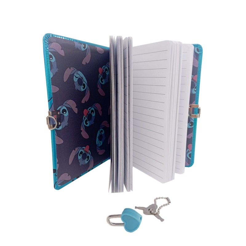 Carnet Secret Stitch Disney Irisé avec Cadenas Cœur sur Rapid Cadeau