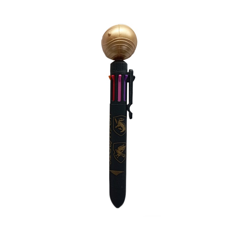 Stylo Harry Potter 8 Couleurs Quidditch Vif d'Or sur Rapid Cadeau