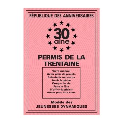 Permis Anniversaire Humoristique