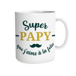 Mug du Super Papy que j'aime à la Folie