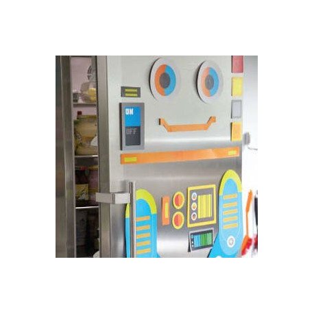 Pour tous les petits fans de robots et de bricolage, voici le sticker géant de Bricolo le Robot ! Adhésif et en kit, confectionnez ce petit personnage rigolo et décoratif...