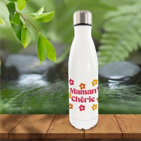 Bouteille Isotherme Maman Chérie Fleurs