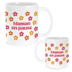Mug Fleuri Maman en Pause