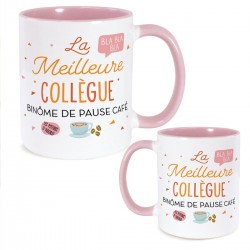 Mug Rose La Meilleure Collègue - Binôme de Pause-Café