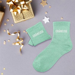 Chaussettes Paillettes Colorées Mot Fantaisie