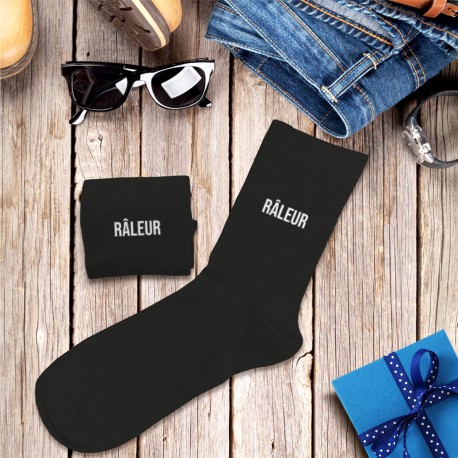 Chaussettes Homme Noires Fantaisie à Message