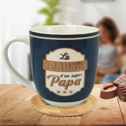 Coffret Cadeau Pause d'un Super Papa - Tasse et Sous-Tasse