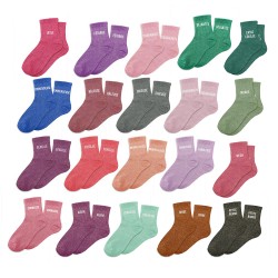 Chaussettes Paillettes Colorées Mot Fantaisie
