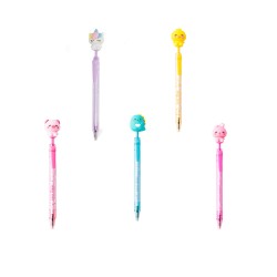 Stylo Gel Animaux Kawaii Rétractable Encre Bleue