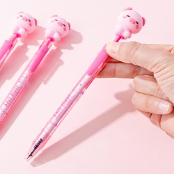 Stylo Gel Animaux Kawaii Rétractable Encre Bleue
