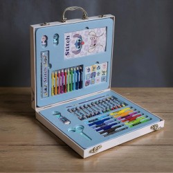 Mallette Métallique de Coloriage Stitch Disney 43 Pièces
