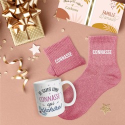 Coffret Cadeaux Paillettes Fantaisie - Tasse & Chaussettes