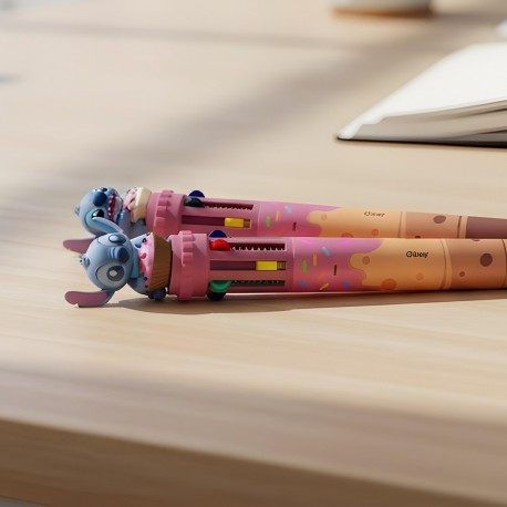 Pack de 2 Stylos Multicolores Stitch 3D 10 Couleurs Disney